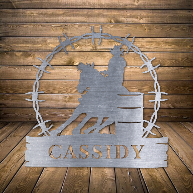 Horse and Cowboy Rodeo Monogram